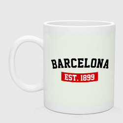 Кружка керамическая FC Barcelona Est. 1899, цвет: фосфор