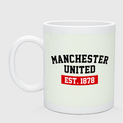 Кружка керамическая FC Manchester United Est. 1878, цвет: фосфор