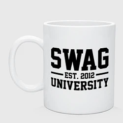 Кружка керамическая Swag University, цвет: белый