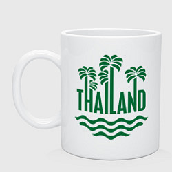 Кружка керамическая Тайланд, цвет: белый