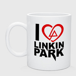 Кружка керамическая I love Linkin Park, цвет: белый