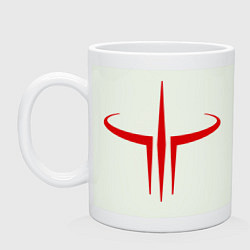 Кружка керамическая Quake logo, цвет: фосфор