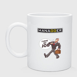 Кружка керамическая MANAGGER, цвет: белый