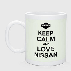Кружка керамическая Keep Calm & Love Nissan, цвет: фосфор