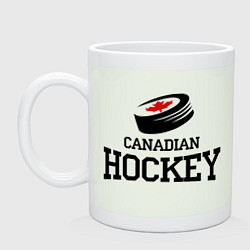Кружка керамическая Canadian hockey, цвет: фосфор