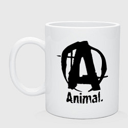Кружка керамическая Animal Logo, цвет: белый