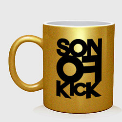 Кружка керамическая Son of Kick цвета золотой — фото 1