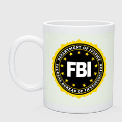 Кружка керамическая FBI Departament, цвет: фосфор