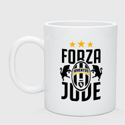 Кружка керамическая Forza Juve, цвет: белый