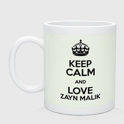 Кружка керамическая Keep Calm & Love Zayn Malik, цвет: фосфор