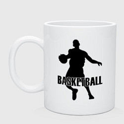 Кружка керамическая Basketball Player, цвет: белый