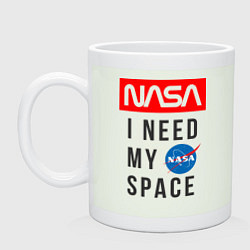 Кружка керамическая Nasa i need my space, цвет: фосфор