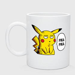 Кружка керамическая Pika Pika Okay, цвет: белый