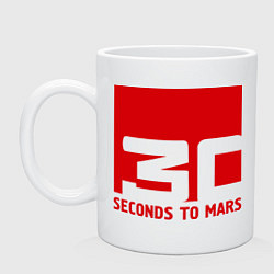 Кружка керамическая 30 seconds to mars, цвет: белый