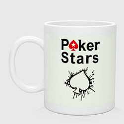 Кружка керамическая Poker Stars, цвет: фосфор