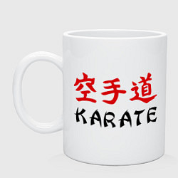Кружка керамическая Karate Master, цвет: белый