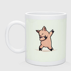 Кружка керамическая Dabbing Pig, цвет: фосфор