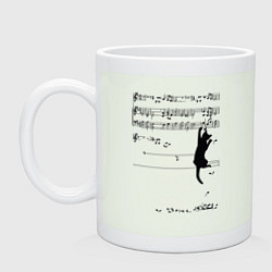 Кружка керамическая Music cat, цвет: фосфор