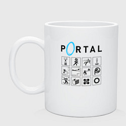 Кружка керамическая PORTAL, цвет: белый