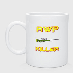 Кружка керамическая AWP killer 2, цвет: белый