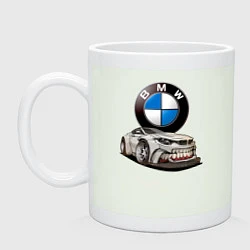 Кружка керамическая BMW оскал, цвет: фосфор