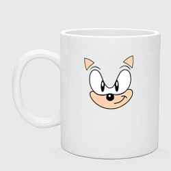 Кружка керамическая Sonic лицо, цвет: белый