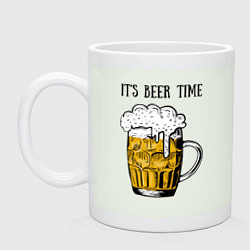 Кружка керамическая It's beer time, цвет: фосфор