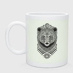 Кружка керамическая Медведь, цвет: фосфор