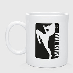 Кружка керамическая Muay Thai, цвет: белый