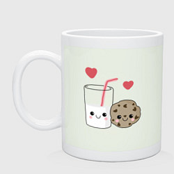 Кружка керамическая Milk and Cookies Love, цвет: фосфор