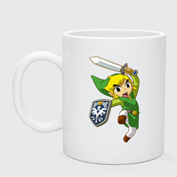 Кружка керамическая The Legend of Zelda, цвет: белый