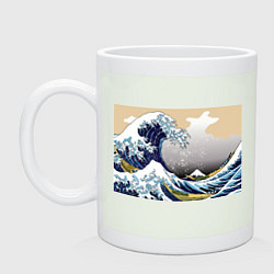 Кружка керамическая The great wave off kanagawa, цвет: фосфор