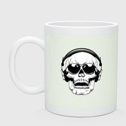 Кружка керамическая Skull Music lover, цвет: фосфор