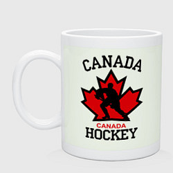 Кружка керамическая Canada Hockey, цвет: фосфор