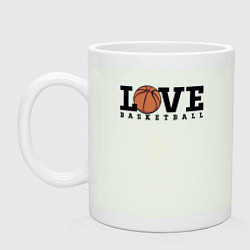 Кружка керамическая Love Basketball, цвет: фосфор