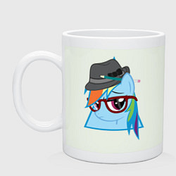 Кружка керамическая Rainbow Dash hipster, цвет: фосфор