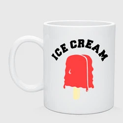 Кружка керамическая Liquid Ice Cream, цвет: белый