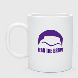 Кружка керамическая Lakers - Fear The Brow, цвет: белый