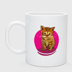 Кружка керамическая Котя, цвет: белый