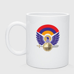 Кружка керамическая Армения, цвет: белый