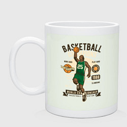 Кружка керамическая Баскетбол, цвет: фосфор