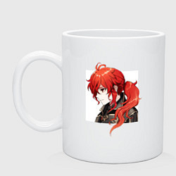 Кружка керамическая Дилюк, цвет: белый