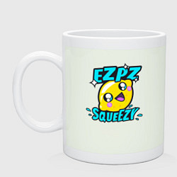 Кружка керамическая Easy Peasy Lemon Squeezy, цвет: фосфор