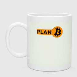 Кружка керамическая BITCOIN PLAN B, цвет: фосфор