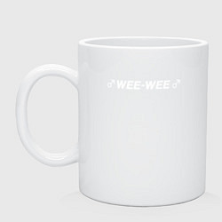 Кружка керамическая WEE-WEE, цвет: белый