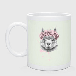 Кружка керамическая Лама, цвет: фосфор