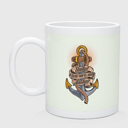 Кружка керамическая Sailor you my ancor Якорь, цвет: фосфор