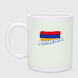 Кружка керамическая Armenia Flag, цвет: фосфор