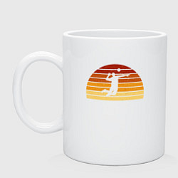 Кружка керамическая Beach Volleyball, цвет: белый
