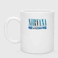 Кружка керамическая Nirvana Нирвана Рок Rock, цвет: белый